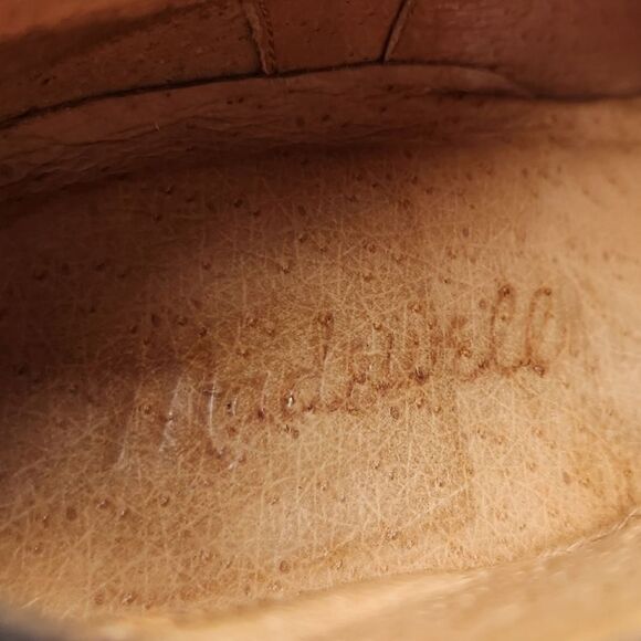 Madewell Cait Cottage Suede Leather Ankle Boots Brown Tan Distressed BOHO 7 - Picture 12 of 15